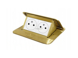Minipuszka POP-UP do blatów 4 moduły MOSIĄDZ wyposażona w gniazda 2P+Z Legrand 054016