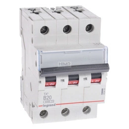 Wyłącznik nadprądowy 3P B20A 6kA AC S303 TX3 Legrand 403403