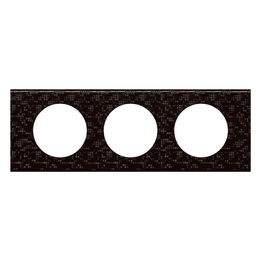 CELIANE - Ramka skóra czarna pixel potrójna Legrand 069453